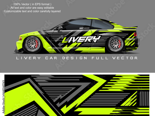 car livery graphic vector. abstract grunge background design for vehicle vinyl wrap and car branding