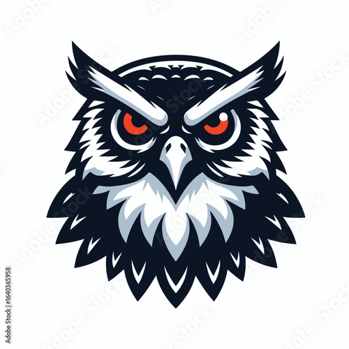 angry owl logo vector image