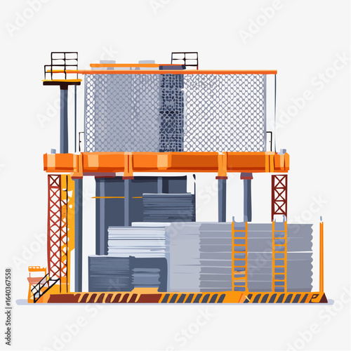 鋼・網製造業のベクターイラスト素材