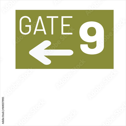 vector illustration of a gate airport board