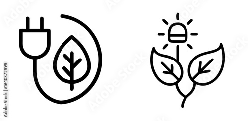 Eco-Friendly Icon for Sustainability, Green Energy, Environmental Protection, and Nature Conservation
