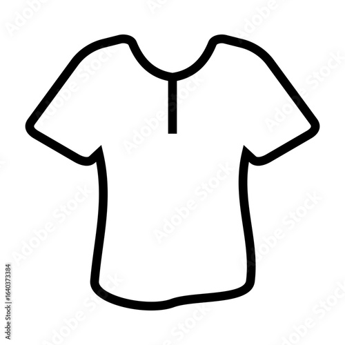 Plain basic short-sleeve t-shirt, perfect for fashion, wardrobe, or clothing concepts. Icon design vector symbol illustration.