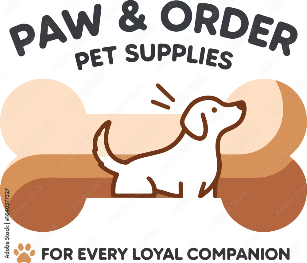 Obraz premium Logo dog bone