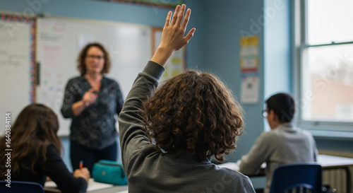 A thoughtful girl with curly hair walks through a park alley with her backpack, ready for the journey back to school.