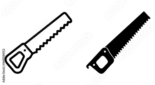 Set of handsaw outline silhouette vector illustration design