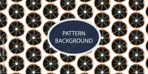 watercolor cute sweet donut pattern background. variant types for donus