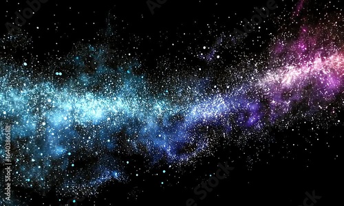 Abstract cosmic galaxy background animation with stardust and nebula effects, captivating view