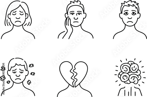 Emotions and mental health icons