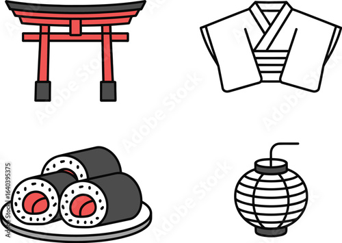 Japanese culture icon collection