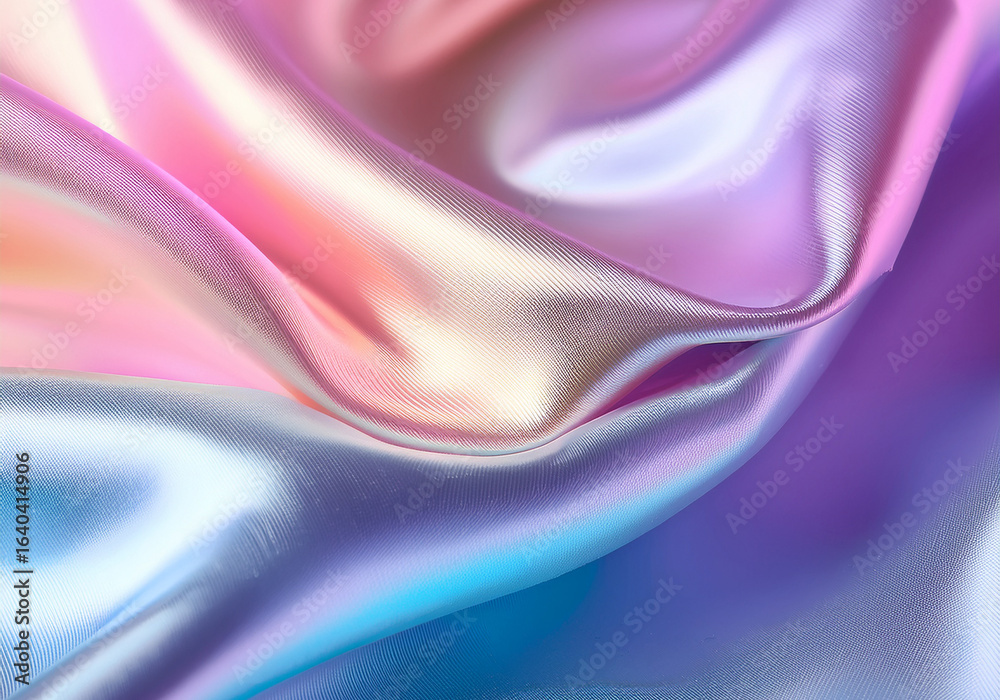 Obraz premium Iridescent Satin Fabric Waves