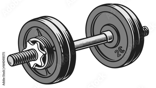 Dumbbell weight training equipment for fitness bodybuilding strength exercise workout and gym equipment vector art
