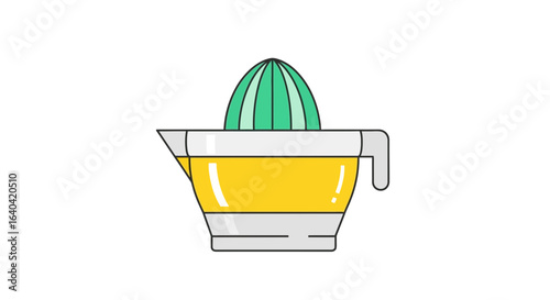 Minimalistic depiction of a citrus press for juicing fresh fruits at home
