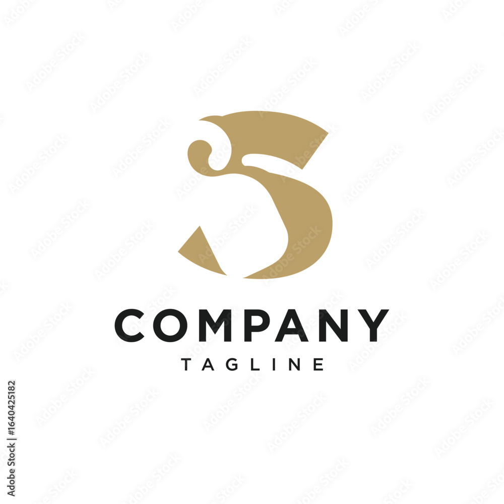 Fototapeta premium Letter S Hanging Room Hotel Logo Icon Vector