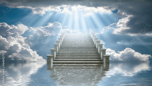 Stairway to heaven, bathed in light