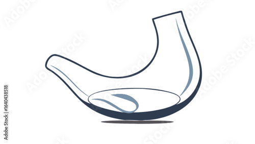 Elegant glass decanter for wine aeration and serving vector illustration for sommelier design needs