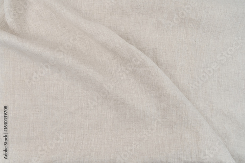 Wallpaper Mural Beige Crumpled Linen Textured Background Torontodigital.ca