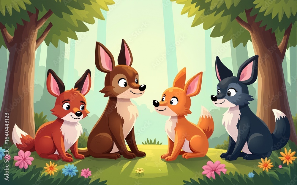 Fototapeta premium woodland characters. High quality