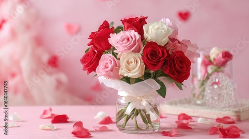  bouquet of pink roses