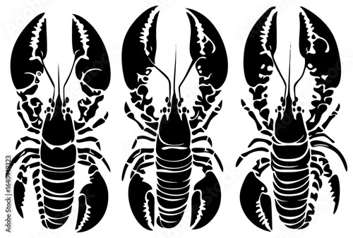 Silhouette of a Solitary Slipper Lobster Crawling Across the Seabed