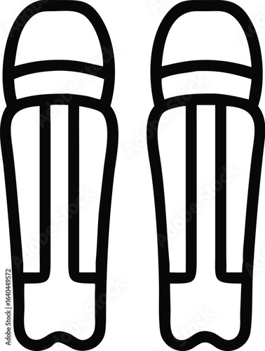 cricket batting pads vector