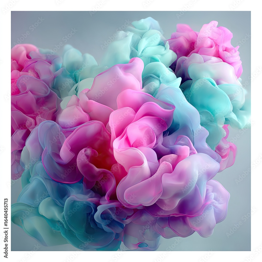 Fototapeta premium Abstract ink explosion in pastel colors (1)