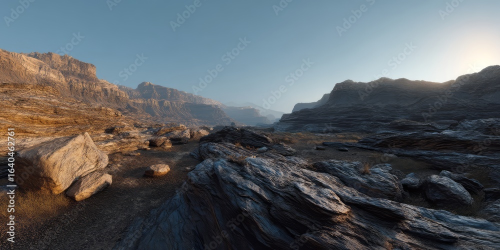 Obraz premium Desert terrain 360° hdr panoramic