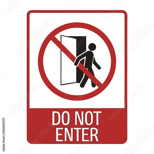 Isolated sign of do not enter sign, no trespassing, authorized personnel only, prohibit people from passing sign
