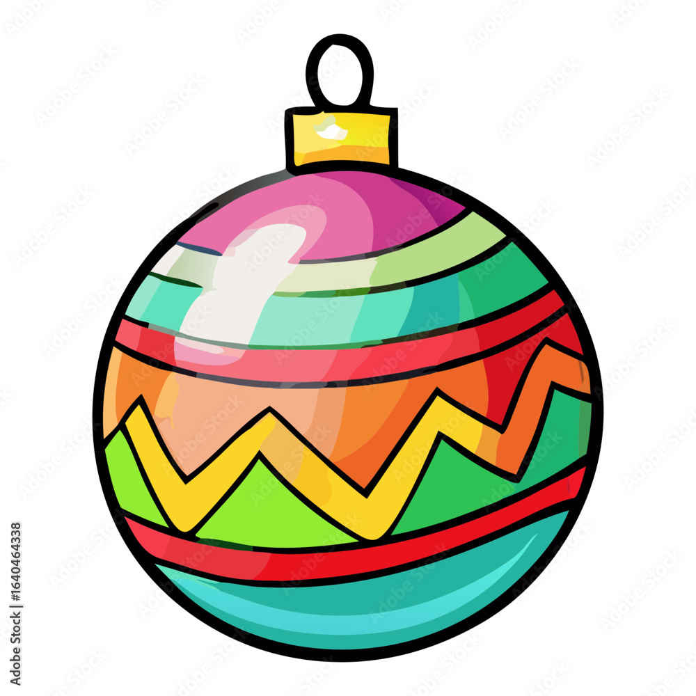 Obraz premium Christmas ball and transparent glass with snow effect isolated on white background