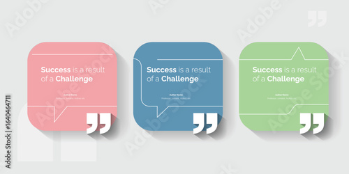 Set Bubble testimonial banner, quote, infographic. Social media post template designs for quotes. Empty speech bubbles, quote bubbles and text box