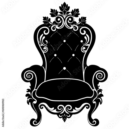 gold and black silhouettes of chairs