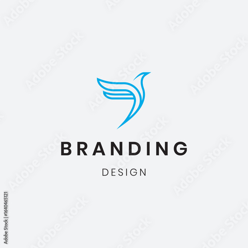 Wallpaper Mural Abstract outline "Birds" logo design template Torontodigital.ca