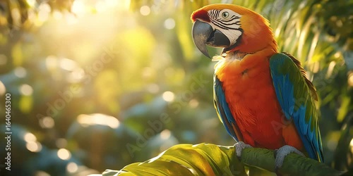  Tropical Macaw, Exotic Bird in Jungle, Vibrant Wildlife