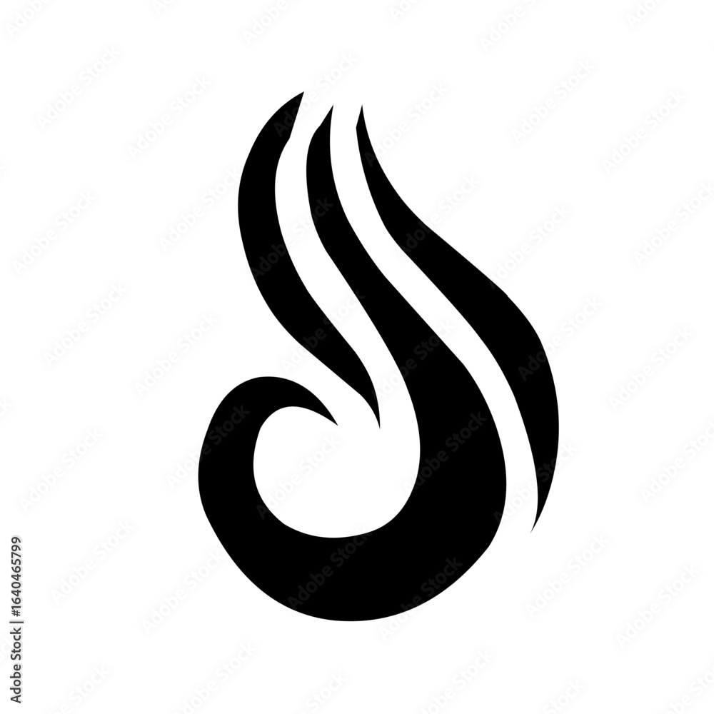 Obraz premium fire logo silhouette design