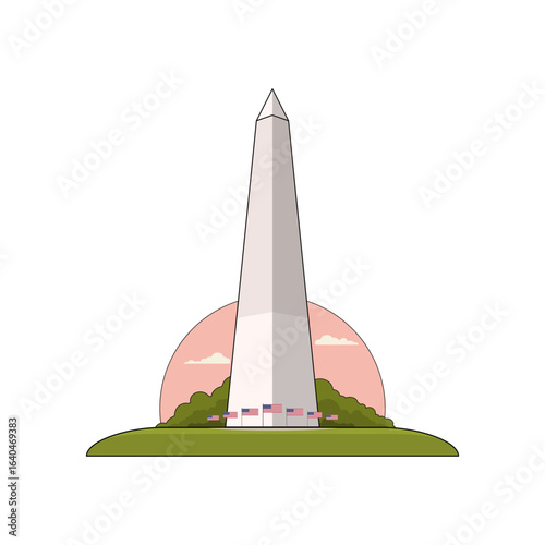 Washington Monument Vector Illustration