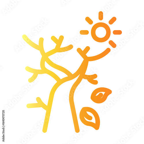 climate change Line Gradient Icon