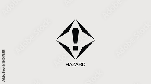 Striking hazard symbol with exclamation mark signifies urgent warning and potential danger, perfect for safety alerts and critical notifications