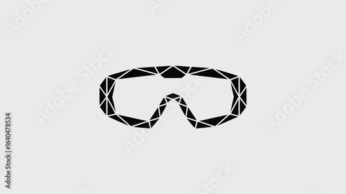 Discover immersive digital worlds with a sleek, modern geometric VR headset icon, perfect for futuristic tech branding and virtual reality innovation.