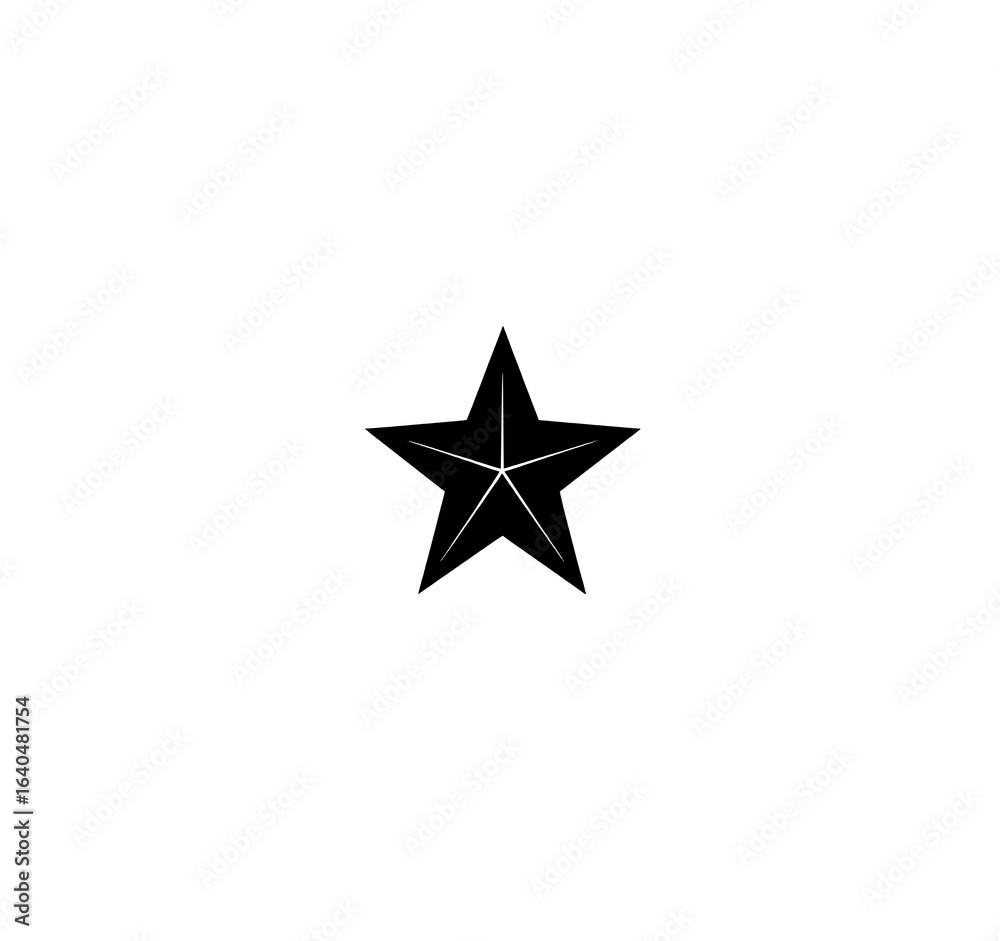 Obraz premium silver star isolated on white