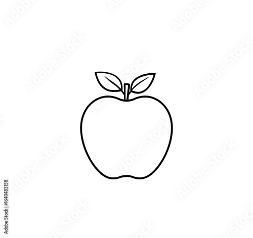 red apple on white background