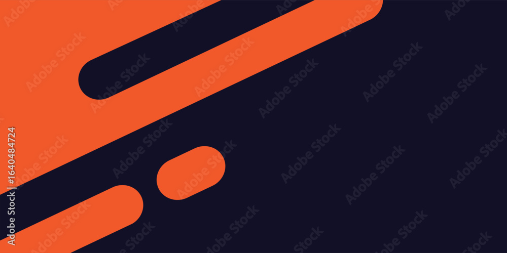 Fototapeta premium Dark abstract background with orange . Glowing diagonal rounded lines. Modern gradient geometric shape design element. Futuristic concept