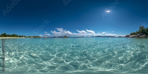 Beach day adventure panoramic hdri view