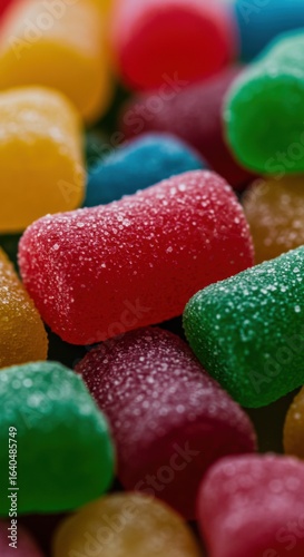 Assorted colorful candies closeup