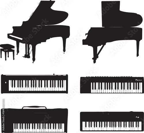 Grand pianos and keyboards music instrument