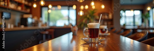 Wallpaper Mural Coffee drink on a wooden bar. Torontodigital.ca