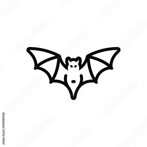 Black line icon for bat