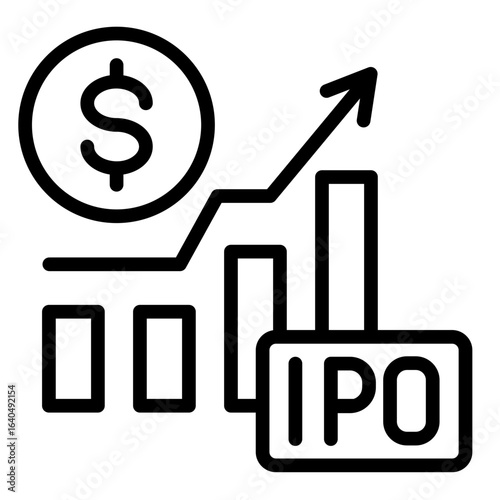 Stock Market  Icon Element For Design