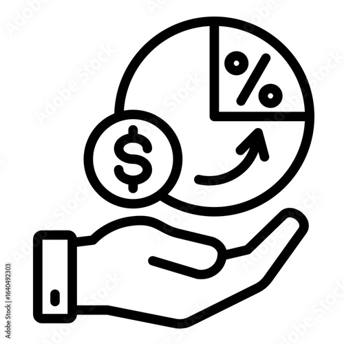 Dividend Policy  Icon Element For Design