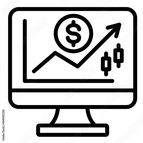 Trading Floor  Icon Element For Design