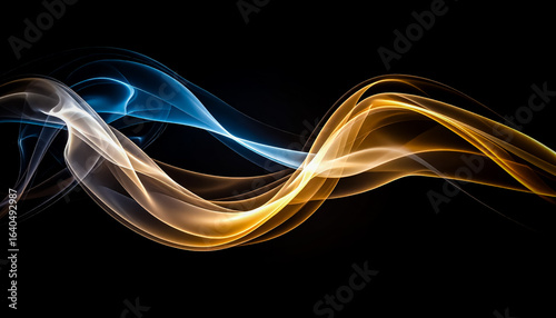 The wispy smoke pattern, resembling ink in water, rises gently against a black background, adding a delicate and ethereal quality to the image.