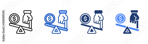 Leverage icon set multiple style collection